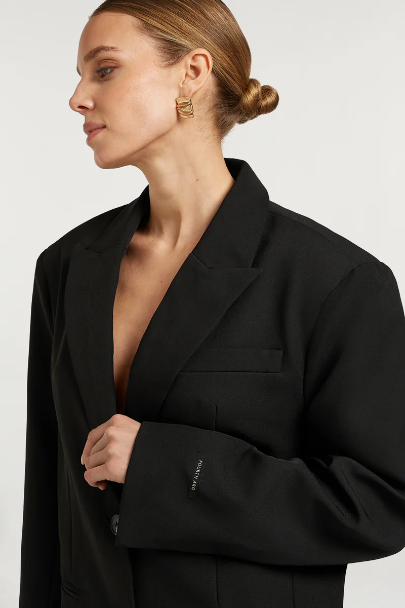 ALI Oversized Structured Blazer Black - Image 3