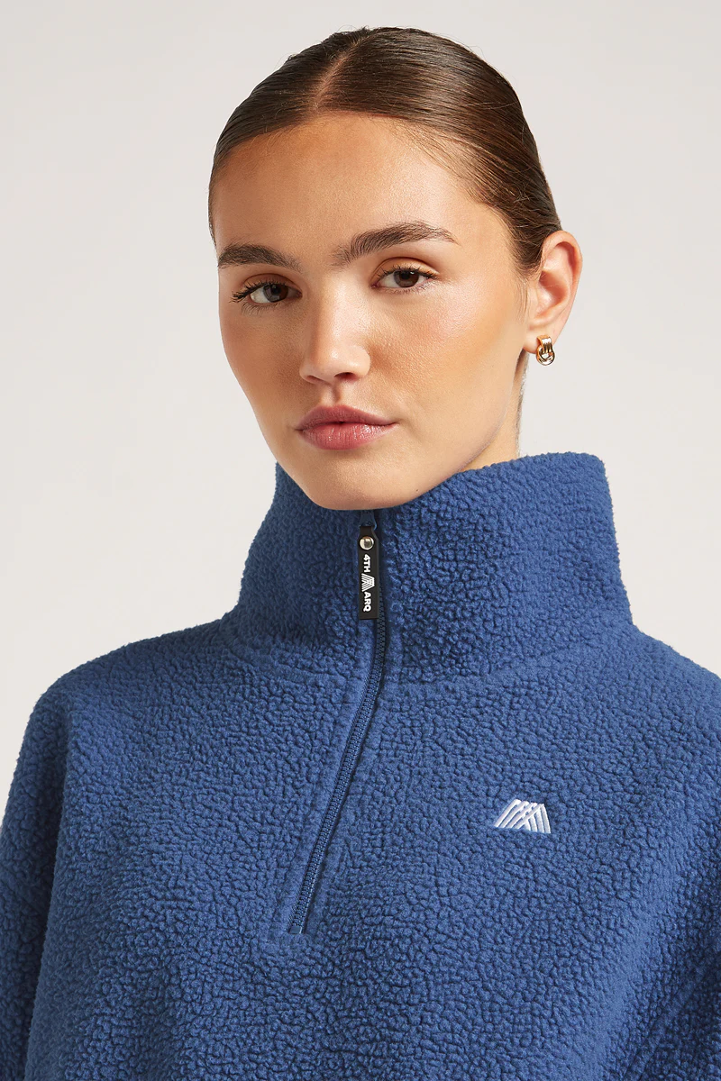 ALIX Half-Zip Denim Blue - Image 4