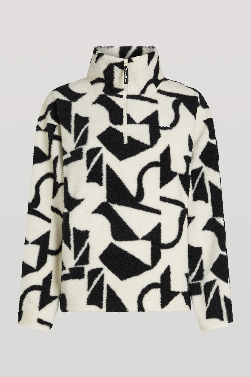ALIX Half-Zip Geo Print Black - Image 7