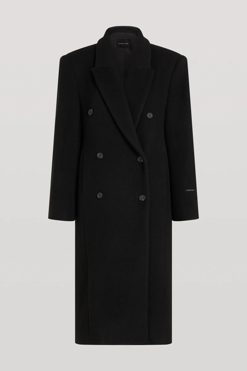 CHARLIE Wool Overcoat Black - Image 7
