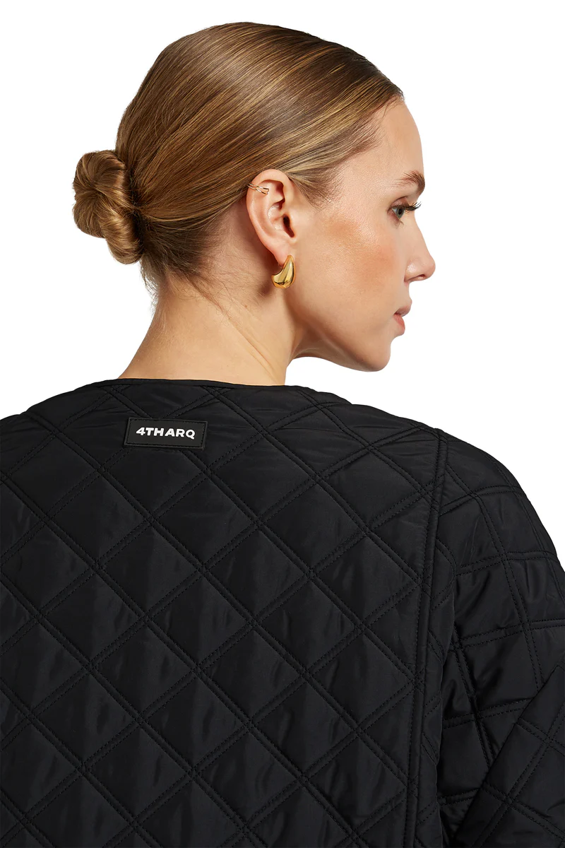 COLE Quilted Jacket Black - Image 3
