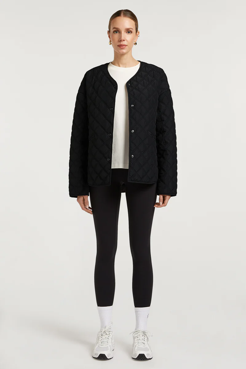 COLE Quilted Jacket Black - Image 4