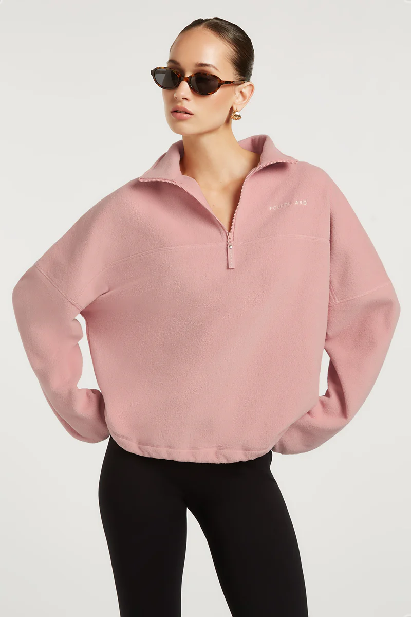 DEVAN 'Cloud' Half-Zip Ballerina Pink - Image 3