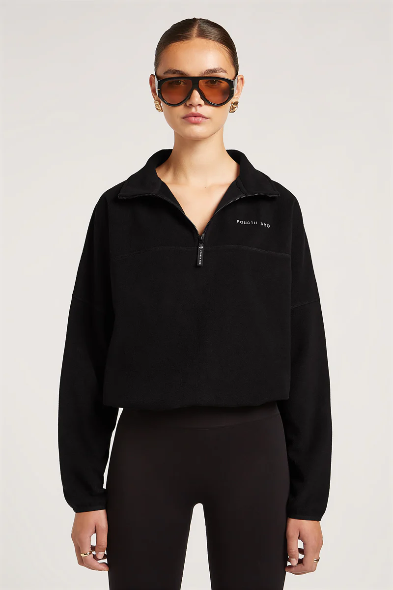 DEVAN 'Cloud' Half-Zip Black - Image 3