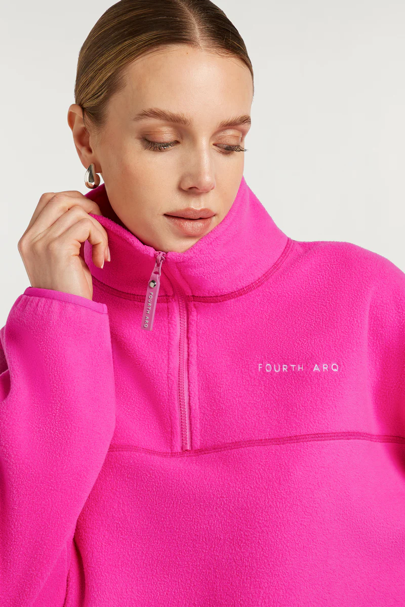 DEVAN 'Cloud' Half-Zip Hotshot Pink - Image 3