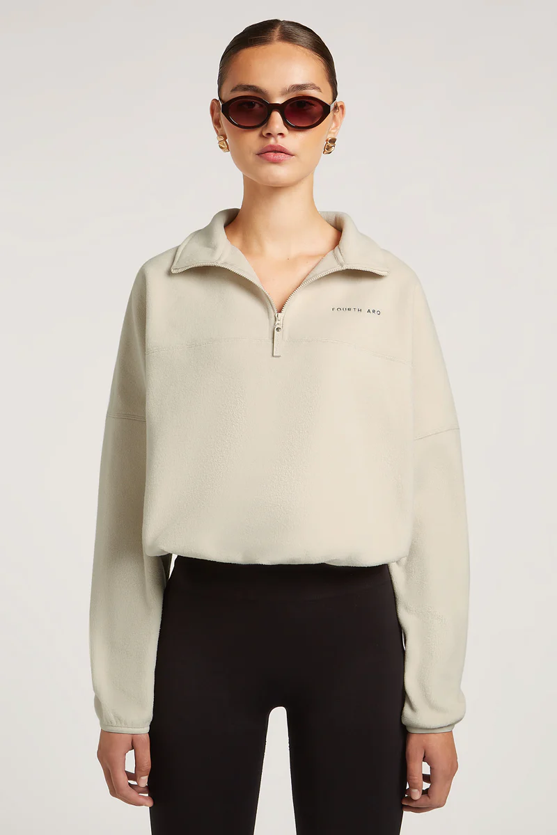 DEVAN 'Cloud' Half-Zip Pebble - Image 3