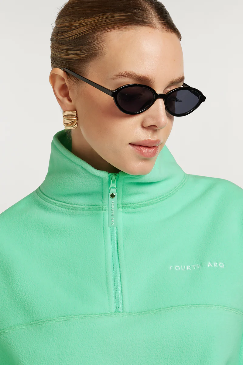 DEVAN 'Cloud' Half-Zip Sourpop Green - Image 4
