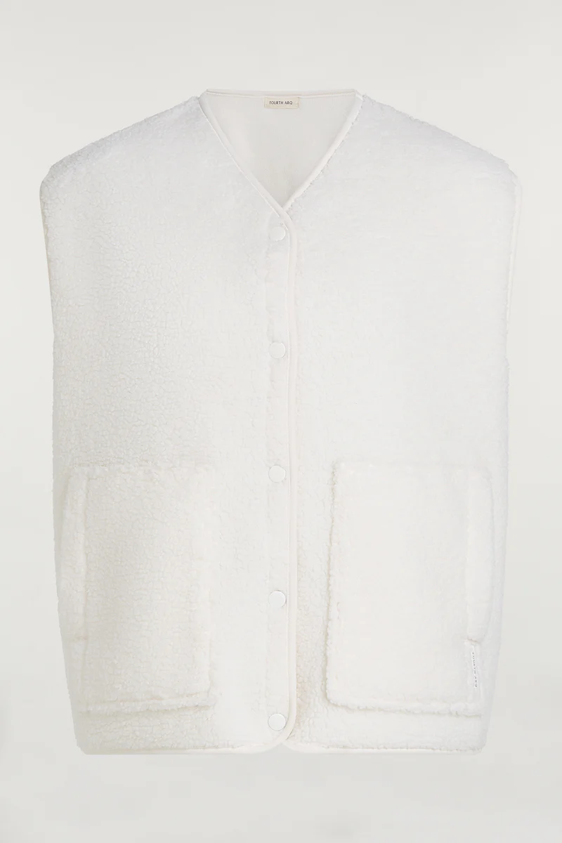 EMMY Borg Fleece Gilet Cream - Image 5