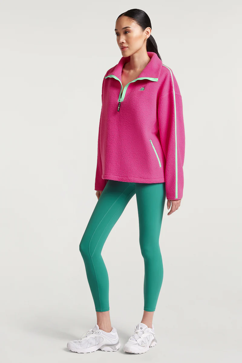 MADDOX Fleece Half-Zip Hotshot Pink - Image 4