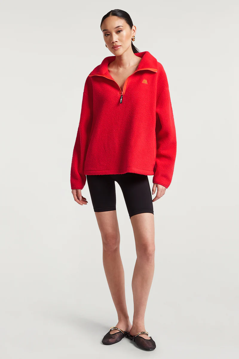MADDOX Fleece Half-Zip Strawberry - Image 4