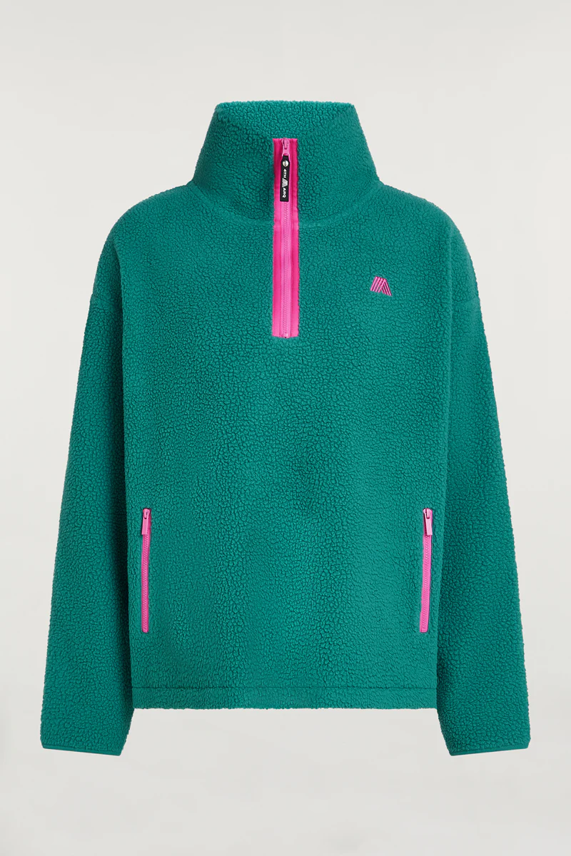 MADDOX Fleece Half-Zip Teal Tide - Image 5