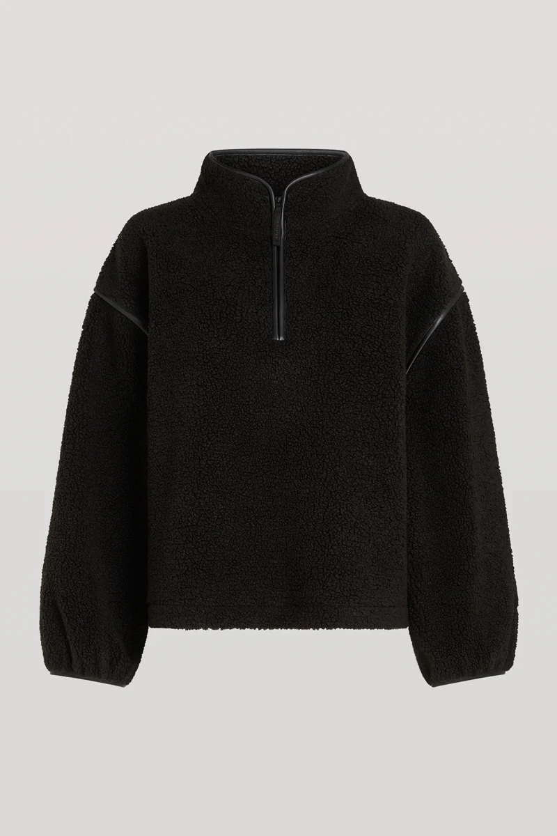 SLOANE Borg Half-Zip Black - Image 7